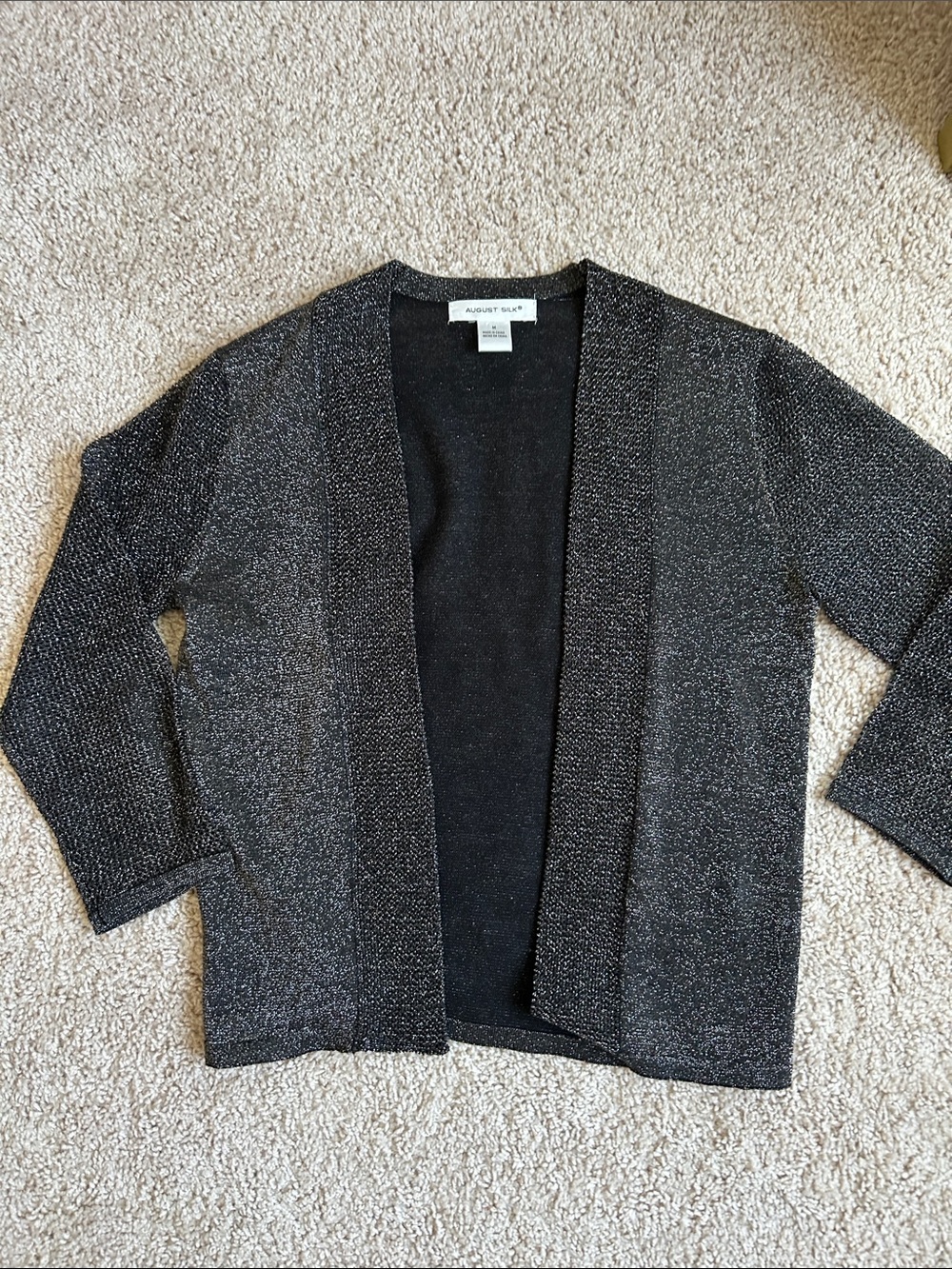 August silk open cardigan. Fits S